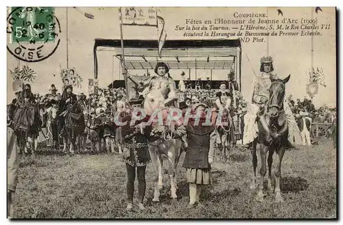 Compiegne Ansichtskarte AK Fetes en l&#39honneur de Jeanne d&#39arc (1909) Sur la lice du tournoi