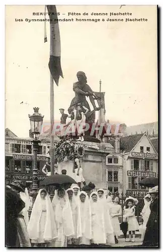 Cartes postales Beauvais FEtes de Jeanne Hachette Les gymnastes rendant hommage a Jeanne Hachette