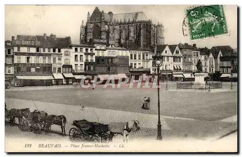 Cartes postales Beauvais Place Jeanne Hachette