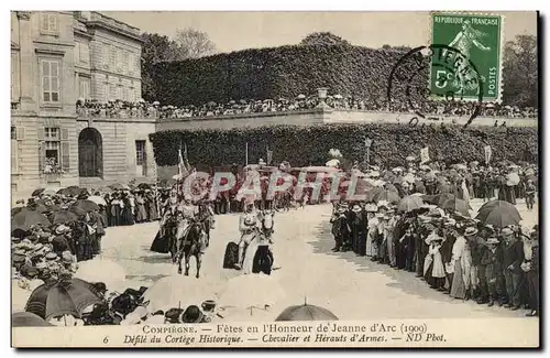 Compiegne Cartes postales Fetes en l'honneur de Jeanne d'arc Defile du cortege historique chevalier et her