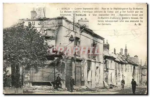 Senlis Cartes postales Rue de la republique et faubourg Saint Martin