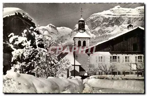 Moderne Karte SErvoz L&#39eglise et la chaine des Fiz