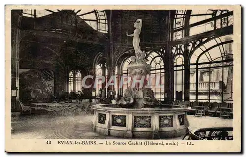 Cartes postales Evian les Bains La source Cachat (Hebrard)