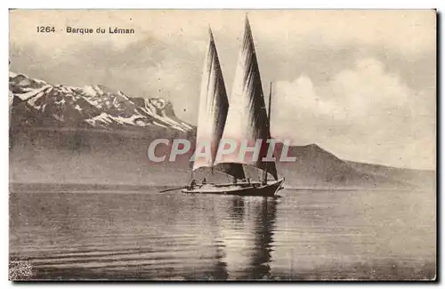 Ansichtskarte AK Suisse Barque du Leman (bateau)