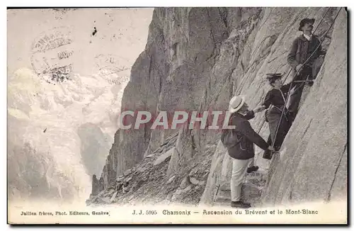 Ansichtskarte AK Chamonix Ascension du Brevent et le Mont Blanc (alpinisme)