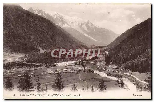 Cartes postales Argentieres et le Mont Blanc