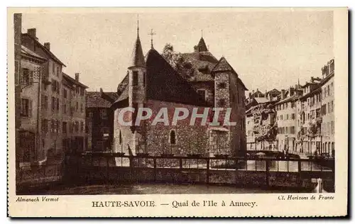 Cartes postales Haute SAvoie Qaui et ile a Annecy