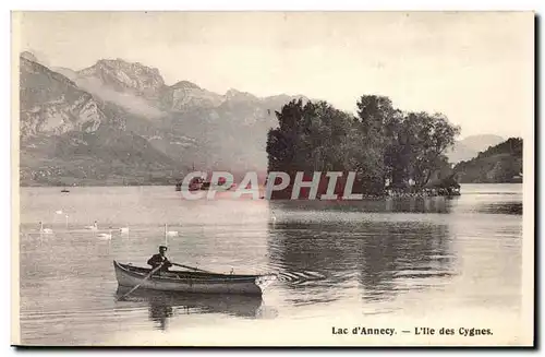 Lac d&#39Annecy Cartes postales L&#39ile des cygnes