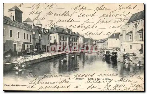 Annecy Cartes postales entree des canaux