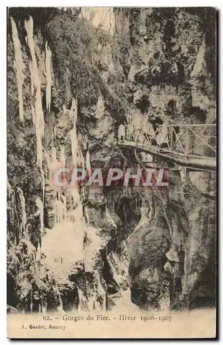 Gorges du Fier Ansichtskarte AK Hiver 1906 1907