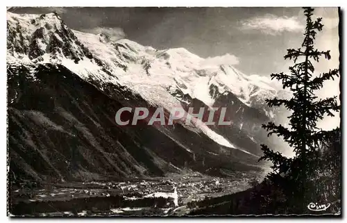 Chamonix Cartes postales Vue generale et le Mont Blanc