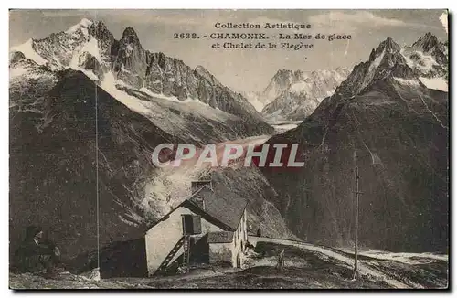 Chamonix Cartes postales La mer de glace et le chalet de la Flegere