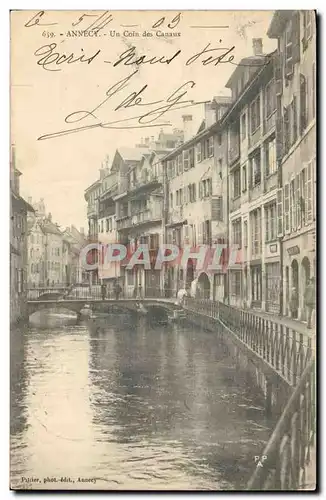 Annecy Cartes postales Un coin des canaux