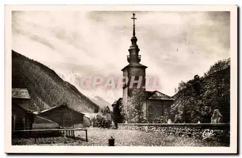 Argentiere Cartes postales L&#39eglise et le Mont Blanc