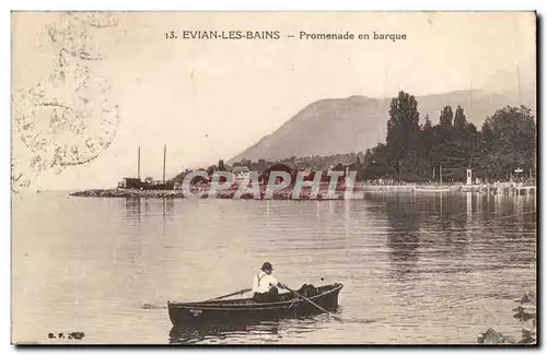 Evian les Bains Cartes postales Promenade en barque