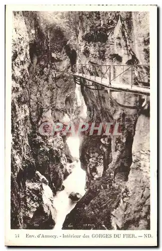 Environs d&#39Annecy Cartes postales Interieur des gorges du Fier