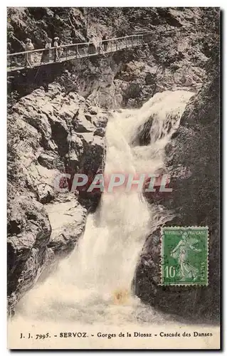 Cartes postales Servoz Gorges de la Doisaz Cascade des DAnses