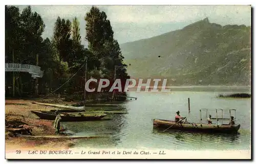 Lac du Bourget Ansichtskarte AK Le grand port et le dent du chat