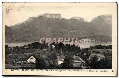 Cartes postales Lac d&#39Annecy Sevrier Le village au fond Menthon et les dents de Lanfon