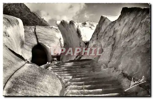 Moderne Karte Chamonix Mont Blanc Au Montenvers la grotte de la mer de glace