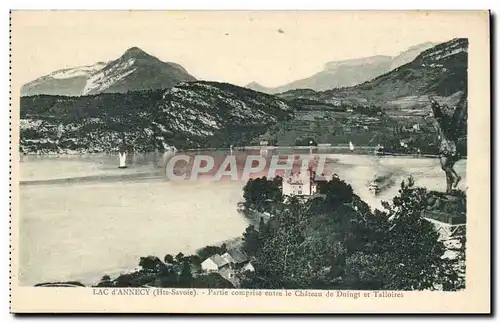 Cartes postales Lac d&#39Annecy Partie comprise entre le chateau de Duingt et Talloires