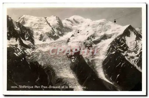 Cartes postales moderne Teleferique Plan Praz Brevent et le Mont Blanc