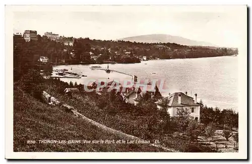 Cartes postales Thonon les Bains Vue sur le port et le lac Leman