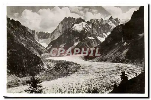 Cartes postales Chamonix La mer de glace vue de Montenvers