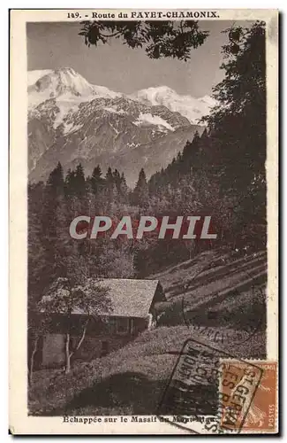 Cartes postales Route du Fayet Chamonix Echapee sur le massif