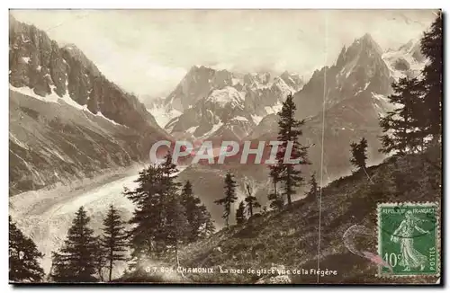 Chamonix Cartes postales La mer de glace vue de la Flegere