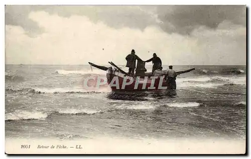 Cartes postales Retour de peche