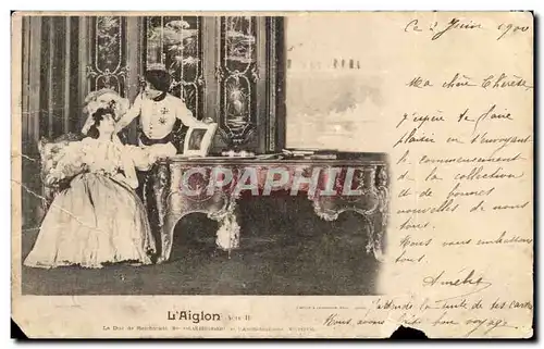 Cartes postales L&#39aiglon avec Sarah Bernhardt (theatre)