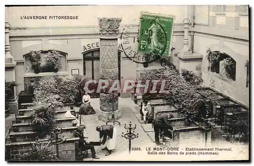 Cartes postales Le Mont Dore Etablissement thermal SAlle des bains de pieds (hommes)