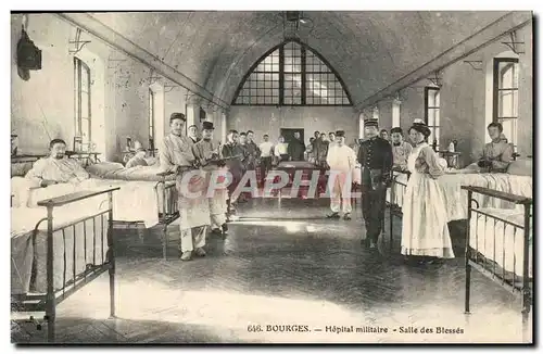 Bourges Cartes postales Hopital militaire Salle des blesses TOP (hospital)