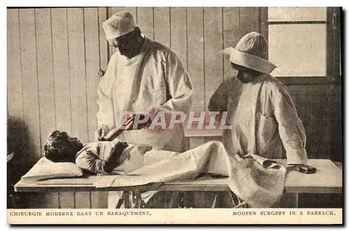 Cartes postales Chirurgie dans un baraquement Modern surgery in a barrack (sante medecin docteur doctor)
