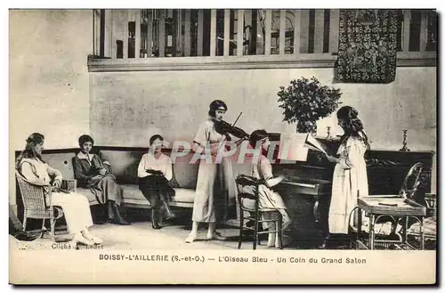 Boissy l&#39aillerie Cartes postales L&#39oiseau bleu Un coin du grand salon (violon piano)