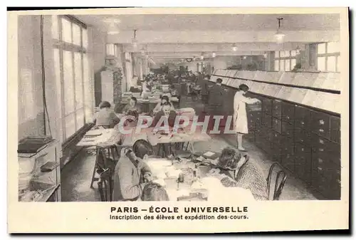 Paris ecole universelle Ansichtskarte AK Inscription de eleves et expedition des cours (exelmans)