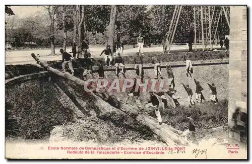 Cartes postales Ecole normal de gymnastique et d'escrime de Joinville le pont Redoute de la Faisanderie Exerc