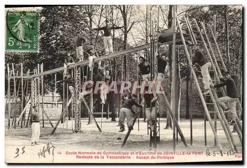 Cartes postales Ecole normal de gymnastique et d&#39escrime de Joinville Redoute de la Faisanderie Assaut du por