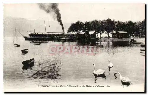 Suisse - Schweiz - Ouchy - Le Port debarcadere du bateau d'Evian - environs lausanne - Cartes postales