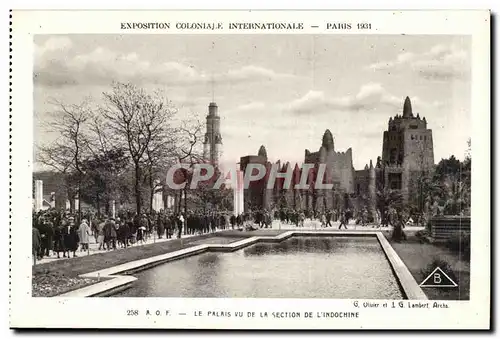 Paris - Exposition Coloniale Internationale 1931 - Le Palais vu de la Section Indochine - Cartes postales