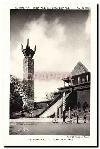 Paris - Exposition Coloniale Internationale 1931 - Madagascar - Facade Principale - Ansichtskarte AK