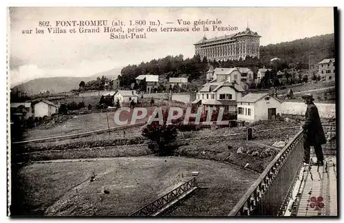 Font Romeu - Vue Generale sur Les Villas et le Grand Hotel prise de la Terrasses de la Pension Saint