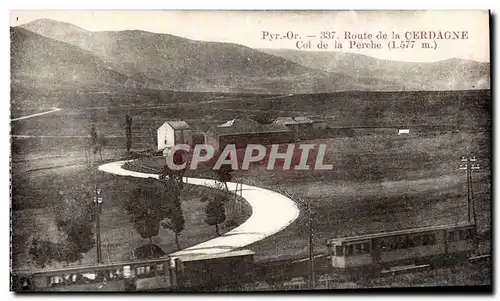 Route de la Cerdagne - Col de la Perche - alt 1577 - Ansichtskarte AK Train