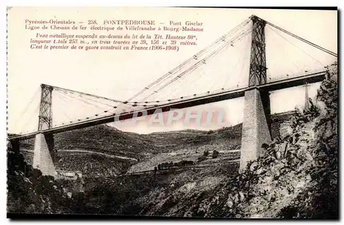 Fontpedrouse - Pont Gisclar - Line de Chemin de Fer electrique de Vilefranche a Bour Madame - Ansichtskarte AK