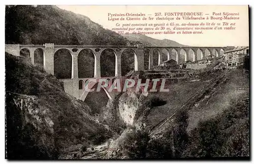 Fontpedrouse - Pont Sejourne - Line de Chemin de Fer electrique a Villefranche a Bourg Madame - Cartes postales