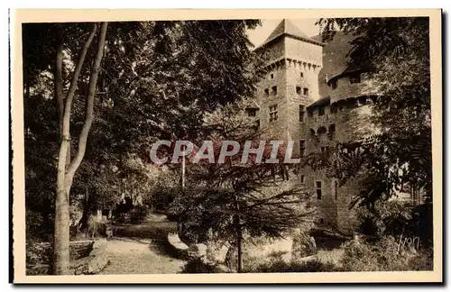 Gorges du Tarn - Chateau de la Caze - XV siecle vue de la Route - Cartes postales