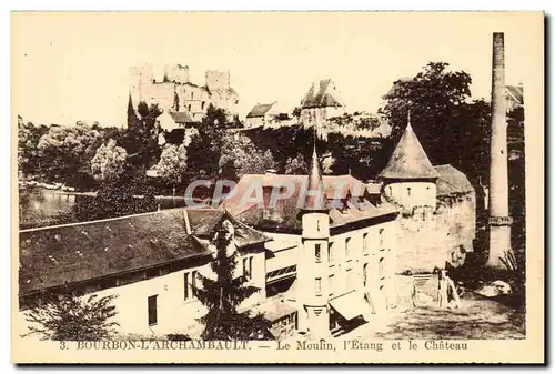 Bourbon - Le Moulin L&#39Etang et Le Chateau - Windmill - Cartes postales