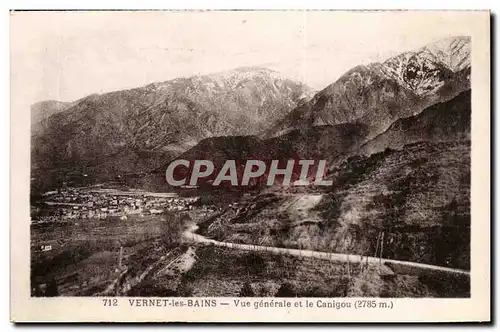 Vernet les Bains - Vue Generale et le Canigou - Ansichtskarte AK