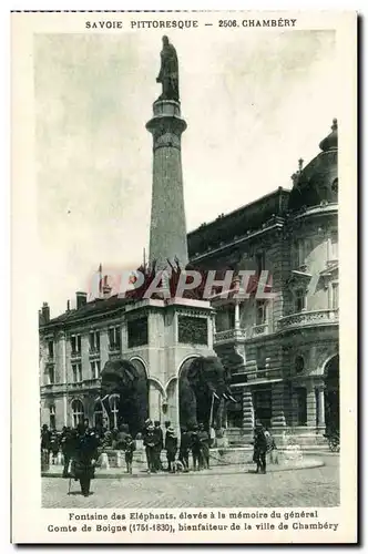 Chambery - Fontaine des Elephants - Cartes postales